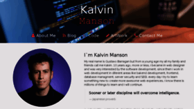 What Kalvinman.com website looked like in 2017 (6 years ago)