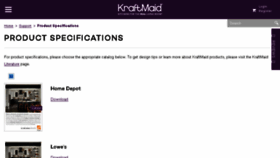 What Kraftmaidspec.com website looked like in 2017 (6 years ago)