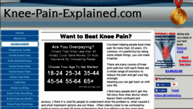 What Knee-pain-explained.com website looked like in 2017 (6 years ago)