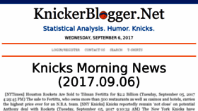 What Knickerblogger.net website looked like in 2017 (6 years ago)