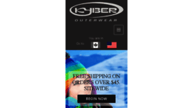 What Kyberouterwear.com website looked like in 2017 (6 years ago)