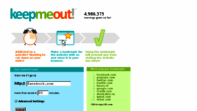 What Keepmeout.com website looked like in 2017 (6 years ago)