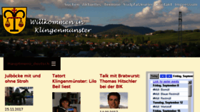 What Klingenmuenster.de website looked like in 2017 (6 years ago)