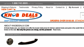 What Knobdeals.com website looked like in 2017 (6 years ago)