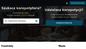What Korepetycje24.com website looked like in 2017 (6 years ago)