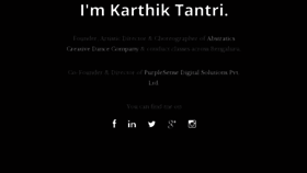 What Karthiktantri.com website looked like in 2017 (6 years ago)