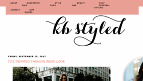 What Kbstyled.com website looked like in 2017 (6 years ago)