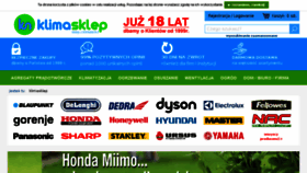 What Klimasklep.pl website looked like in 2017 (6 years ago)