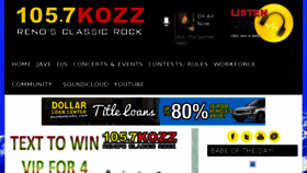 What Kozzradio.com website looked like in 2017 (6 years ago)