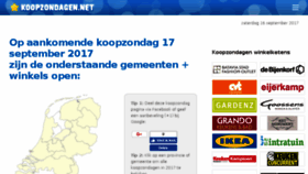 What Koopzondagen.net website looked like in 2017 (6 years ago)