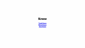 What Krause.cz website looked like in 2017 (6 years ago)