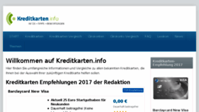 What Kreditkarten.info website looked like in 2017 (6 years ago)
