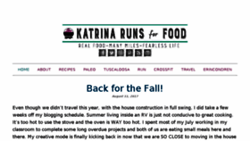 What Katrina-runs.com website looked like in 2017 (6 years ago)