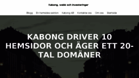 What Kabong.se website looked like in 2017 (6 years ago)