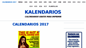 What Kalendarios.com website looked like in 2017 (6 years ago)