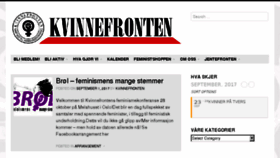 What Kvinnefronten.no website looked like in 2017 (6 years ago)