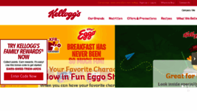 What Kelloggs.com website looked like in 2017 (8 years ago)