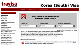 What Korea.travisa.com website looked like in 2017 (6 years ago)