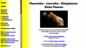 What Kleinplanetenseite.de website looked like in 2017 (6 years ago)