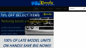 What Kaadyappliances.com website looked like in 2017 (6 years ago)