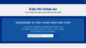 What Kdo-mi-volal.eu website looked like in 2017 (6 years ago)