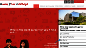 What Knowyourcollege.in website looked like in 2017 (6 years ago)