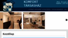 What Komforttarsashaz.hu website looked like in 2017 (6 years ago)