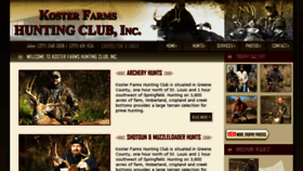 What Kosterfarmshuntingclub.com website looked like in 2017 (6 years ago)