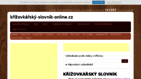 What Krizovkarsky-slovnik-online.cz website looked like in 2017 (6 years ago)