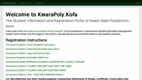 What Kwarapoly.waeup.org website looked like in 2017 (8 years ago)