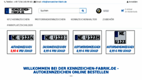 What Kennzeichen-fabrik.de website looked like in 2017 (6 years ago)