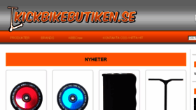 What Kickbikebutiken.se website looked like in 2017 (6 years ago)