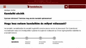 What Kandallos.hu website looked like in 2018 (7 years ago)