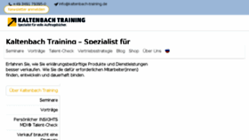 What Kaltenbach-training.de website looked like in 2018 (6 years ago)