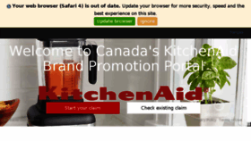 What Kitchenaidpromos.ca website looked like in 2018 (6 years ago)