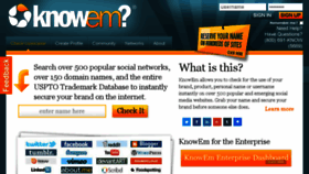 What Knowem.com website looked like in 2018 (6 years ago)