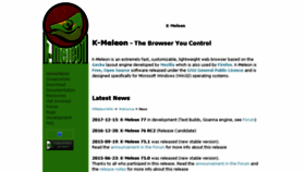 What Kmeleonbrowser.org website looked like in 2018 (6 years ago)