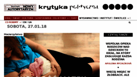 What Krytykapolityczna.pl website looked like in 2018 (6 years ago)