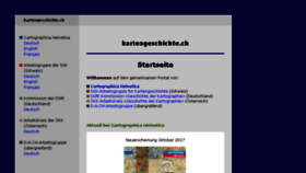 What Kartengeschichte.ch website looked like in 2018 (6 years ago)