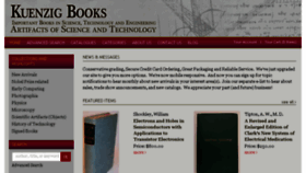 What Kuenzigbooks.com website looked like in 2018 (6 years ago)