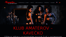 What Kavecko.sk website looked like in 2018 (6 years ago)