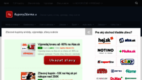 What Kuponyzdarma.sk website looked like in 2018 (6 years ago)
