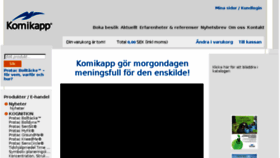 What Komikapp.se website looked like in 2018 (6 years ago)