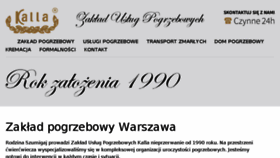 What Kalla.warszawa.pl website looked like in 2018 (6 years ago)