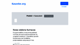What Kaszebe.org website looked like in 2018 (6 years ago)