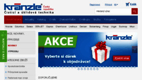 What Kranzle.cz website looked like in 2018 (6 years ago)