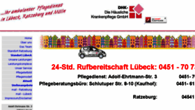 What Krankenpflege-luebeck.de website looked like in 2018 (6 years ago)
