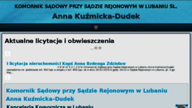 What Komornikluban.pl website looked like in 2018 (6 years ago)