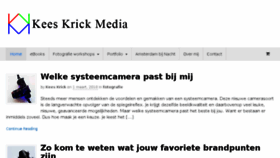 What Keeskrick.com website looked like in 2018 (6 years ago)