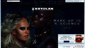 What Kryolan.com website looked like in 2018 (6 years ago)
